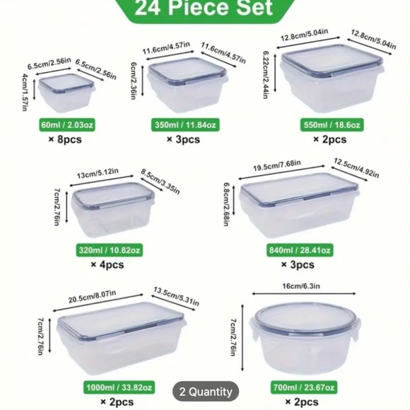 T424 48 Piece Ultra Durable Food Storage Container Set - Picture 3 of 6